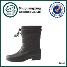 mining boots	rubber rain boots with back zipper B-808